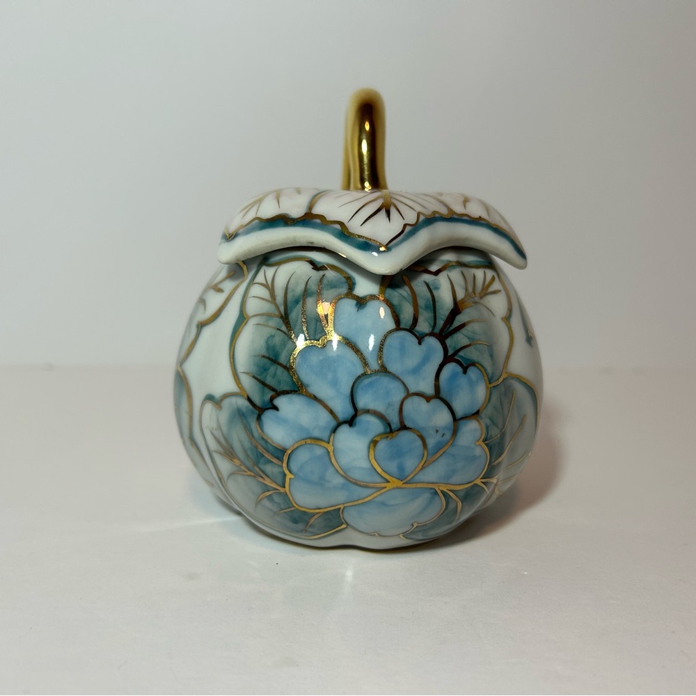 Ceramic Pumpkin Container - Picture 2 of 7